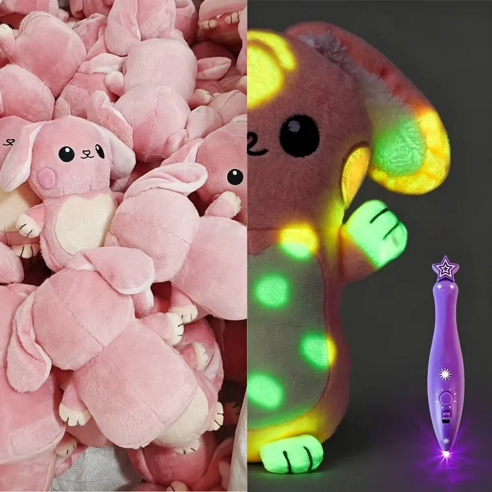 Conejitos rosas luminosos